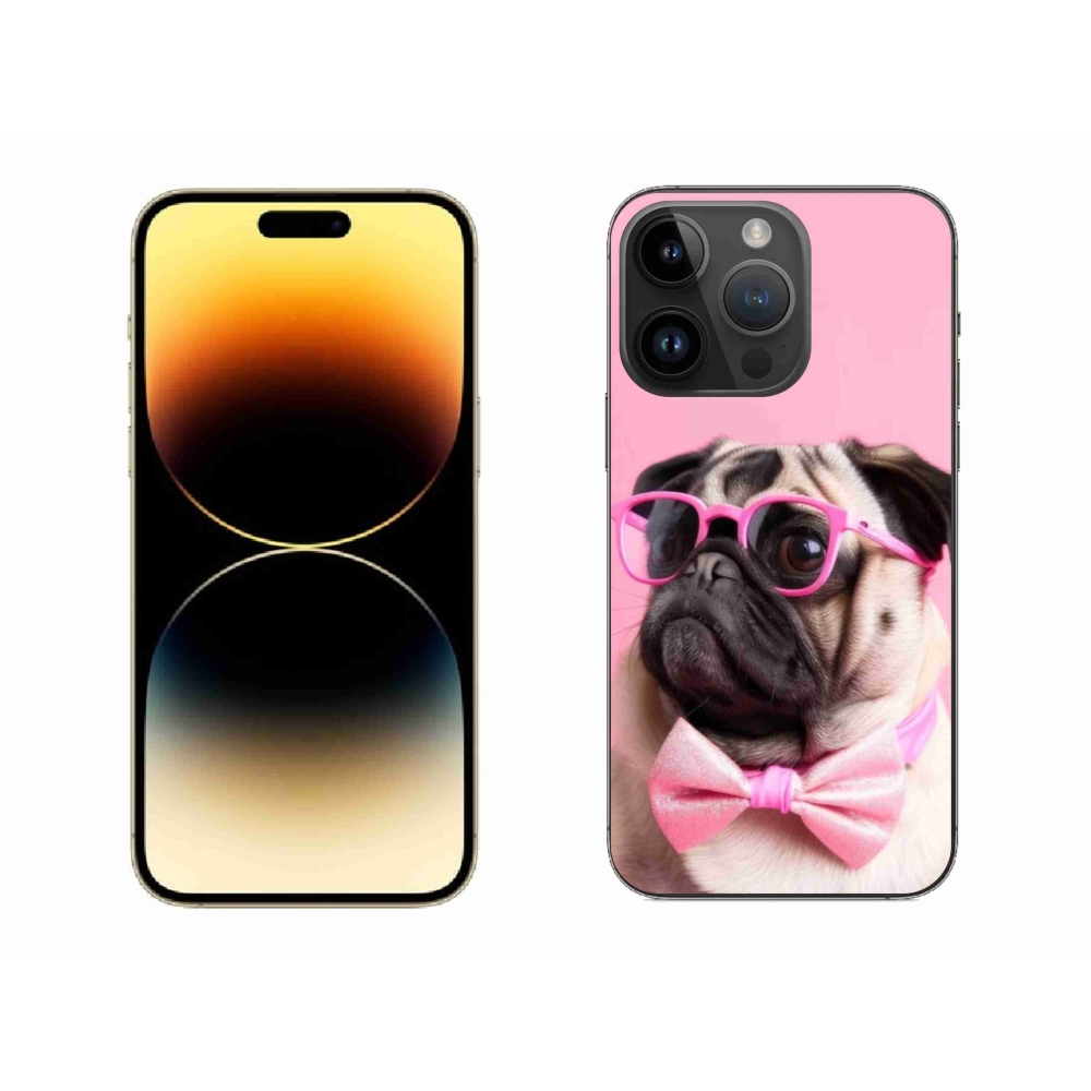 Gelový kryt mmCase na iPhone 14 Pro Max - stylový mops