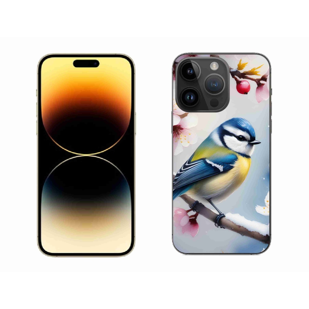 Gelový kryt mmCase na iPhone 14 Pro Max - sýkorka