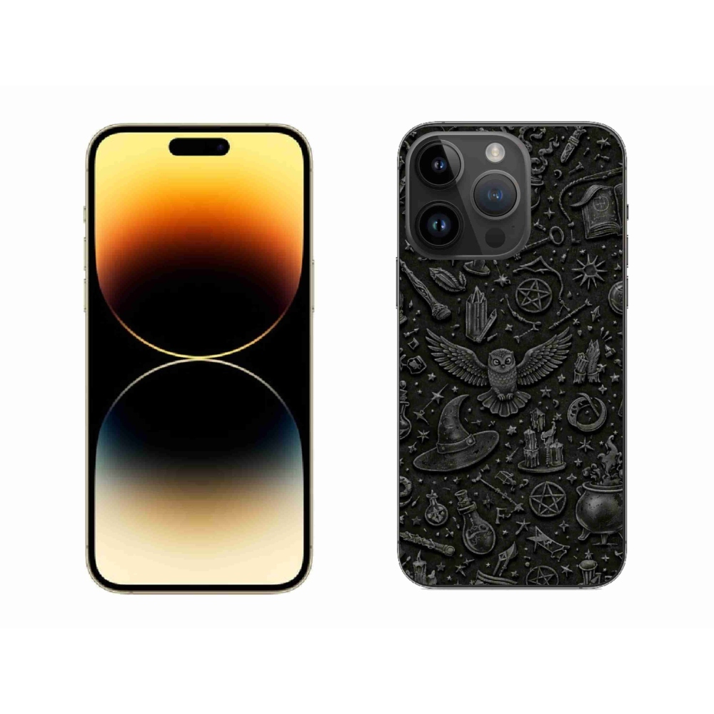 Gelový kryt mmCase na iPhone 14 Pro Max - tmavý magický svět