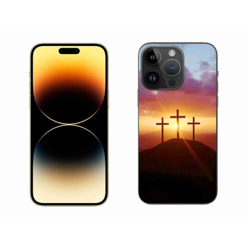 Gelový kryt mmCase na iPhone 14 Pro Max - tři kříže