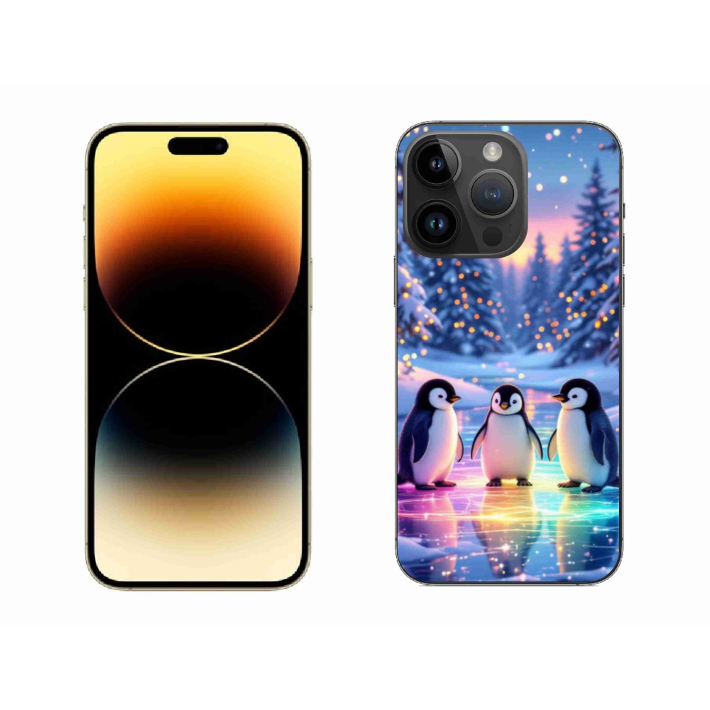 Gelový kryt mmCase na iPhone 14 Pro Max - tučnáci