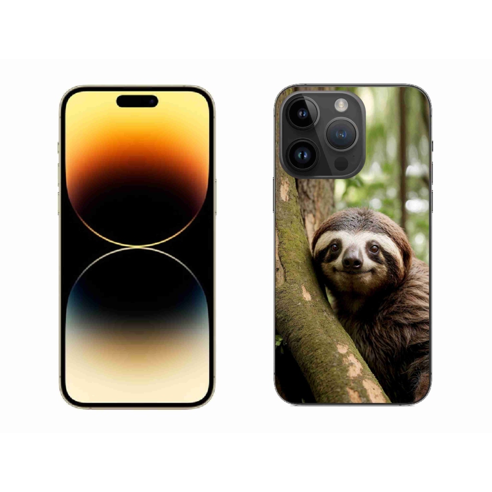 Gelový kryt mmCase na iPhone 14 Pro Max - usměvavý lenochod