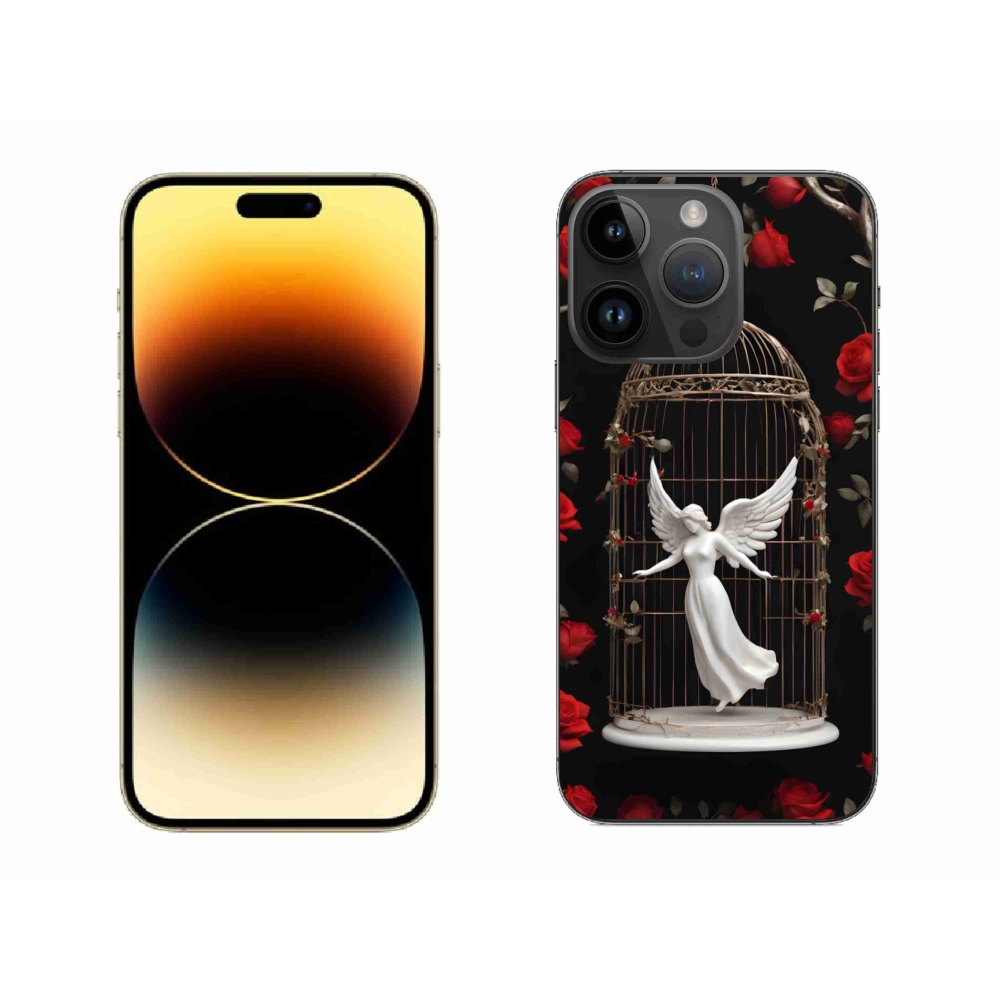 Gelový kryt mmCase na iPhone 14 Pro Max - uvězněný anděl