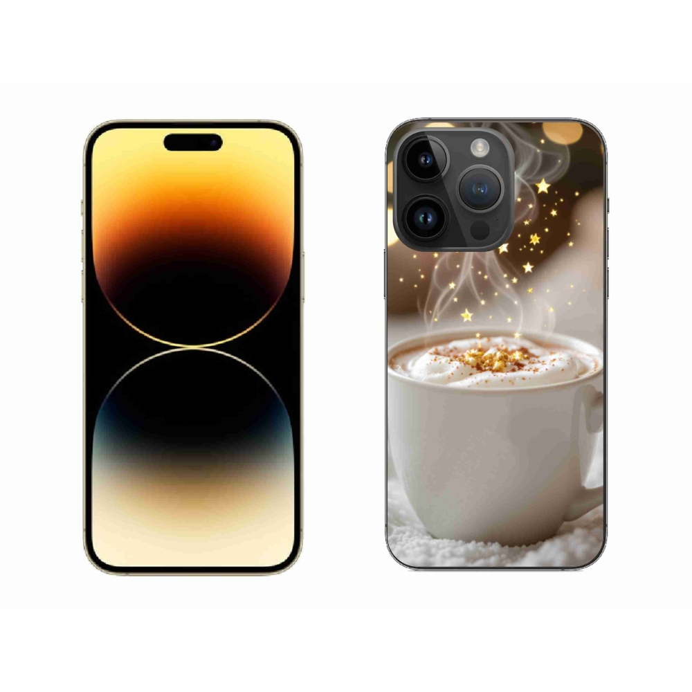 Gelový kryt mmCase na iPhone 14 Pro Max - vánoční horký nápoj