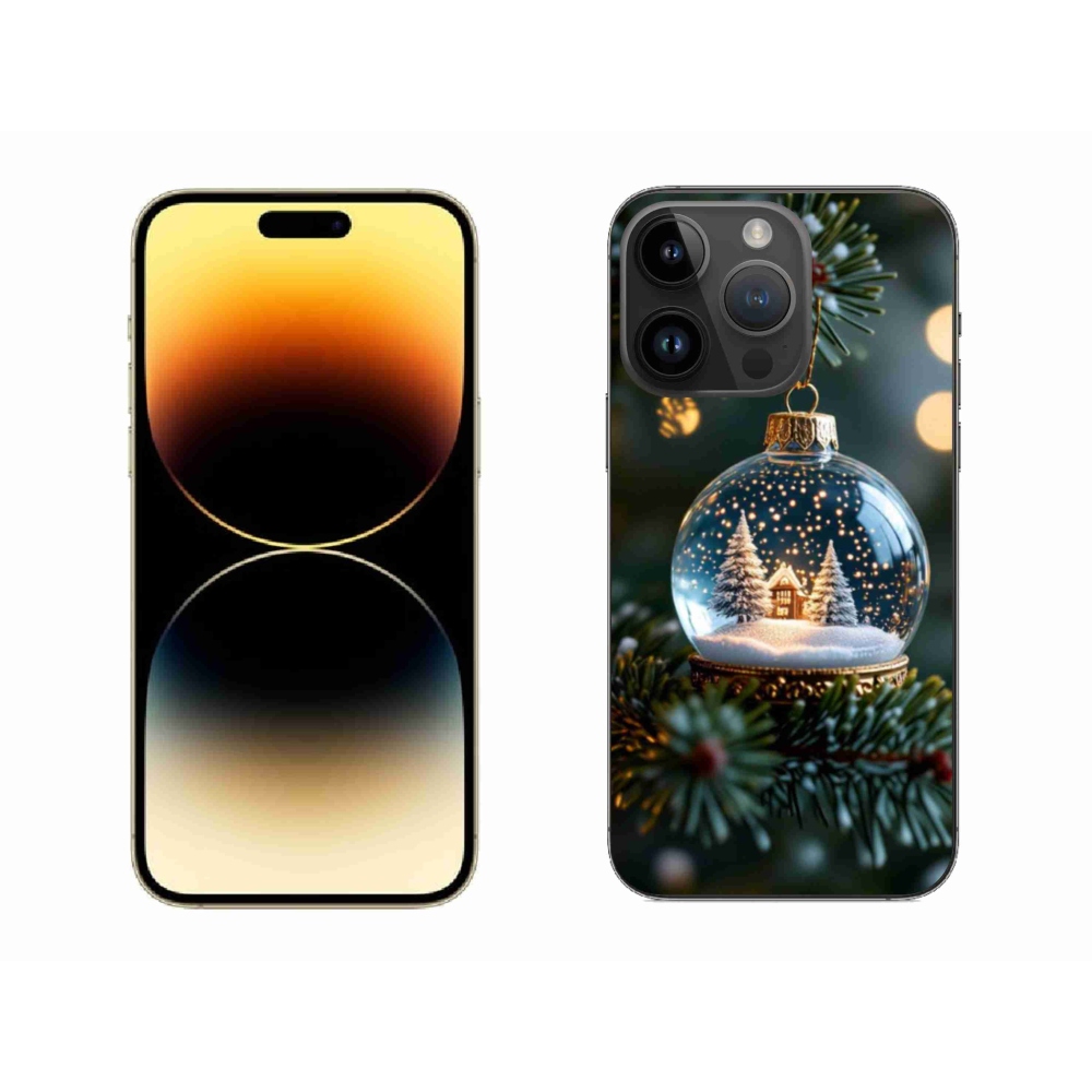 Gelový kryt mmCase na iPhone 14 Pro Max - vánoční koule 2