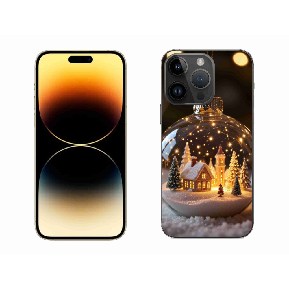 Gelový kryt mmCase na iPhone 14 Pro Max - vánoční koule 3