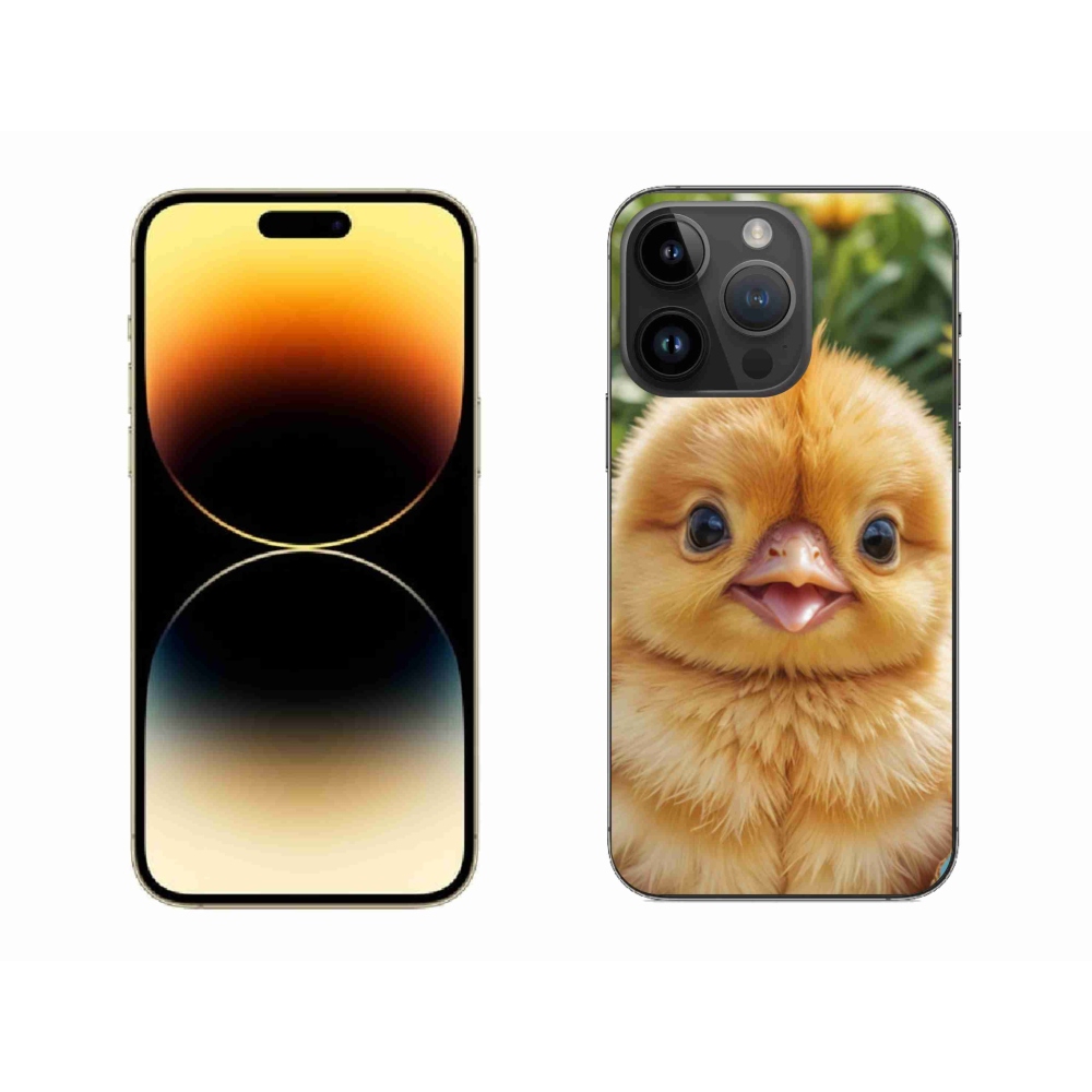 Gelový kryt mmCase na iPhone 14 Pro Max - veselé kuřátko
