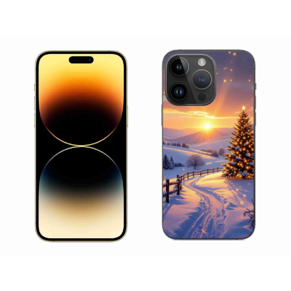 Gelový kryt mmCase na iPhone 14 Pro Max - zimní krajina