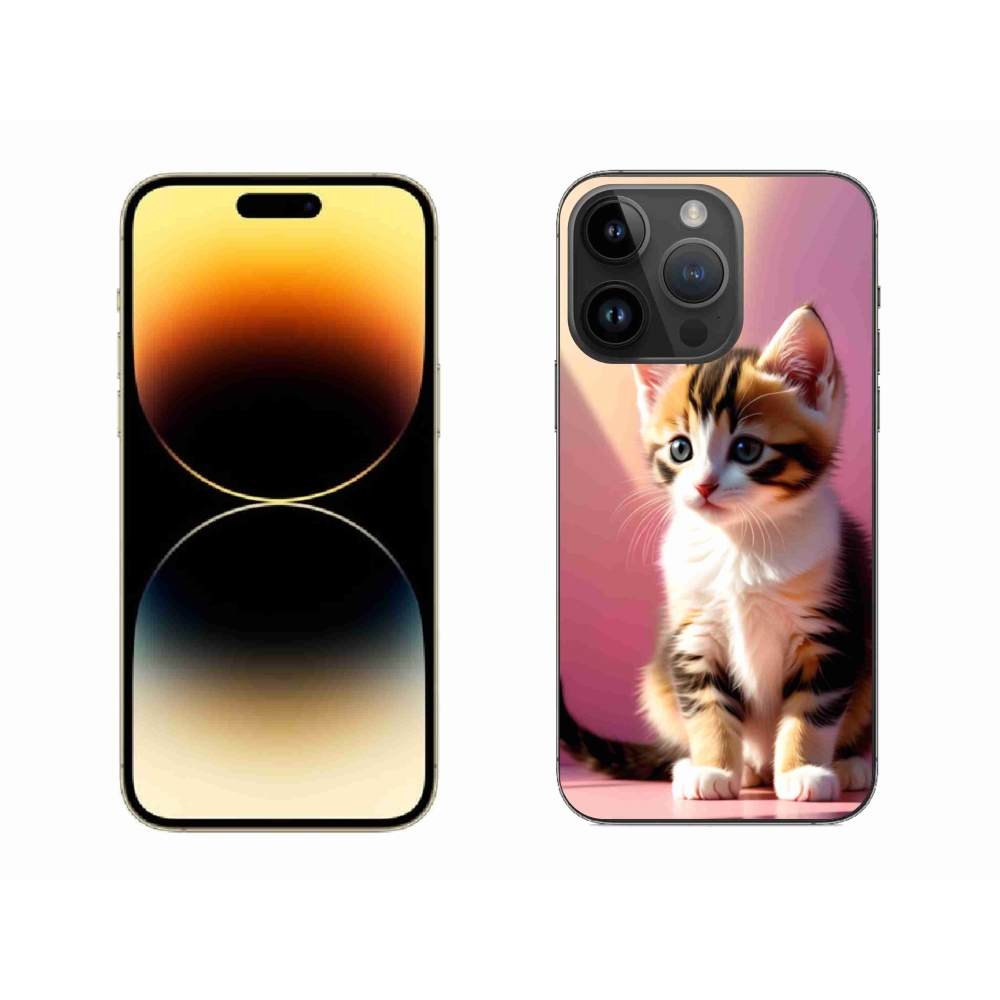 Gelový kryt mmCase na iPhone 14 Pro Max - zvědavé kotě 2
