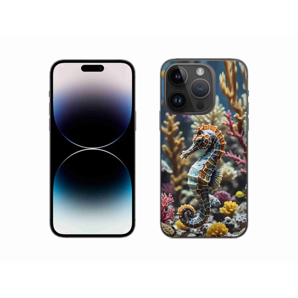 Gelový kryt mmCase na iPhone 14 Pro - mořský koník 2