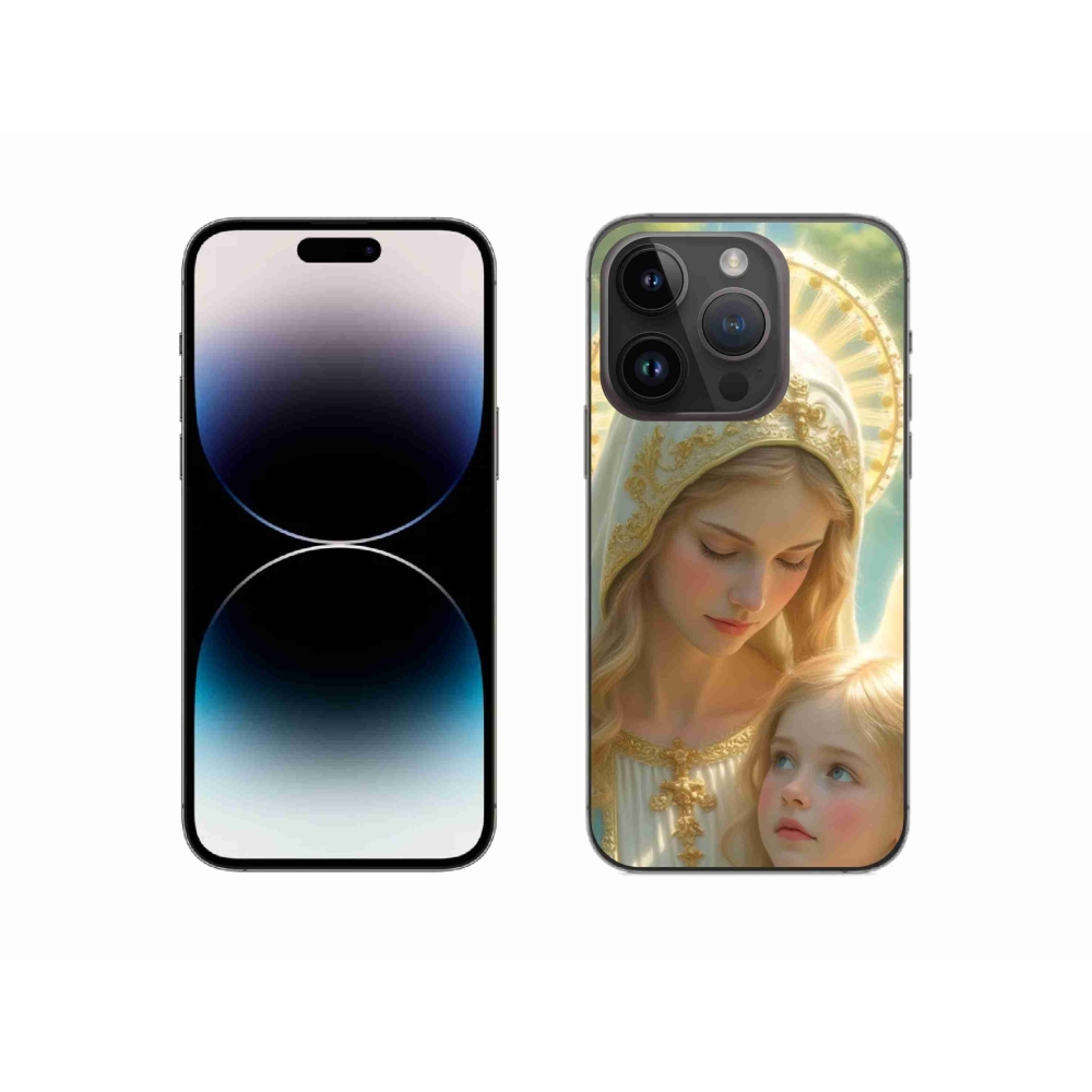 Gelový kryt mmCase na iPhone 14 Pro - náboženský motiv 2