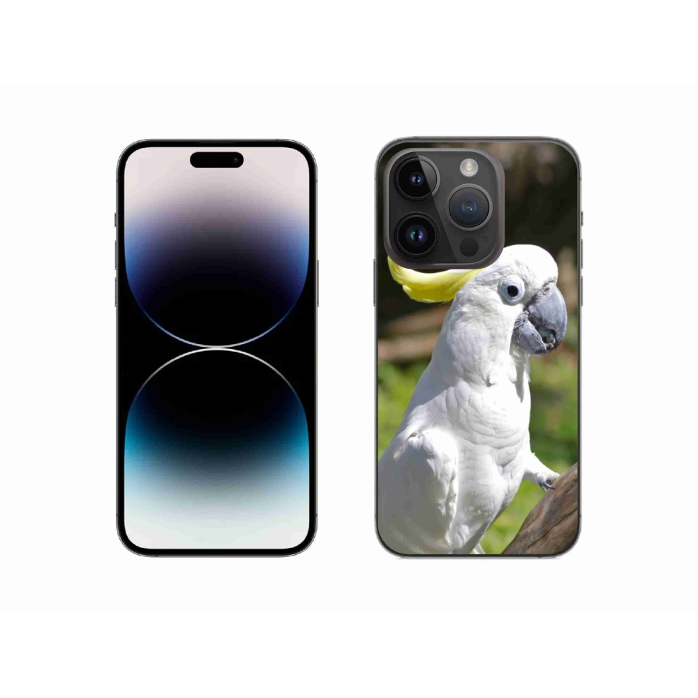 Gelový kryt mmCase na iPhone 14 Pro - papoušek kakadu 2