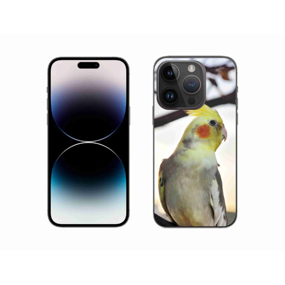 Gelový kryt mmCase na iPhone 14 Pro - papoušek korela