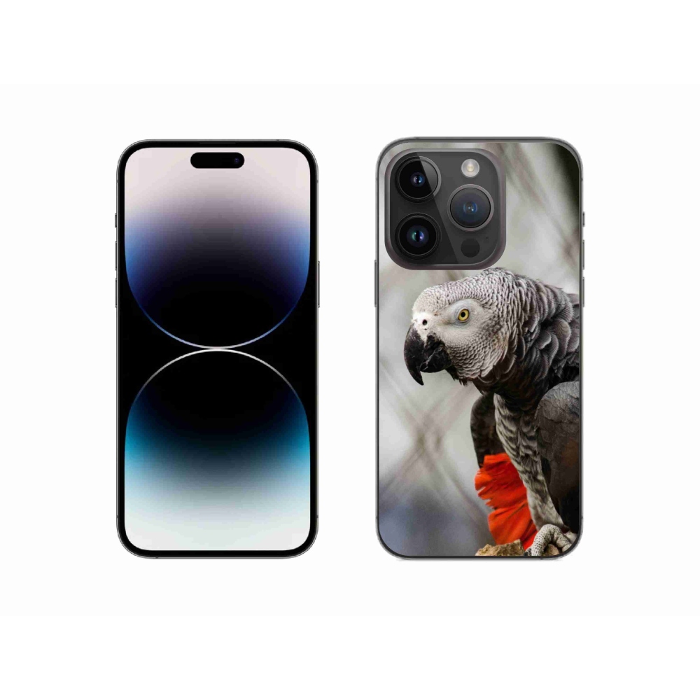 Gelový kryt mmCase na iPhone 14 Pro - papoušek žako 3