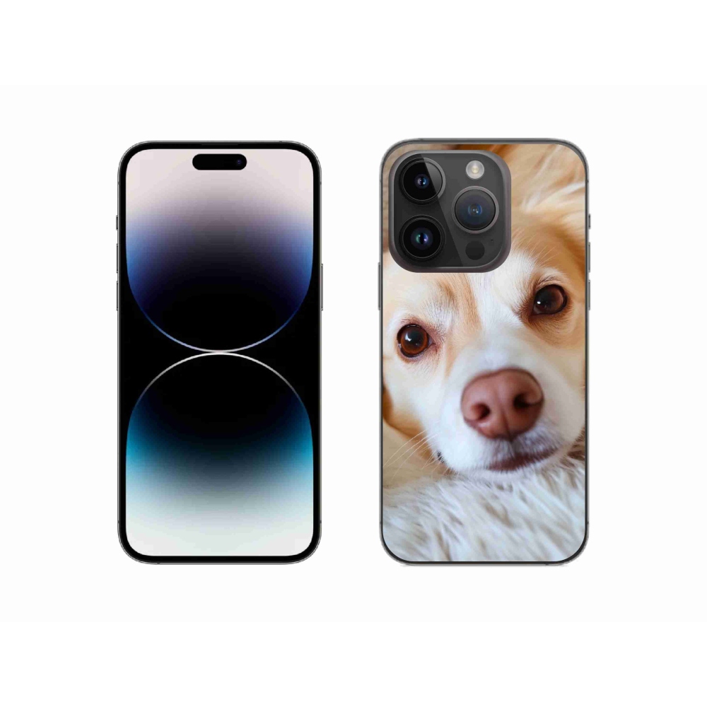 Gelový kryt mmCase na iPhone 14 Pro - Roztomilá čivava