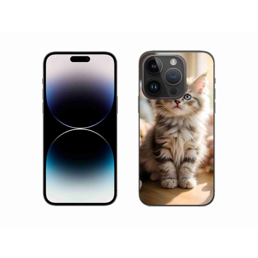 Gelový kryt mmCase na iPhone 14 Pro - roztomilé kotě 10