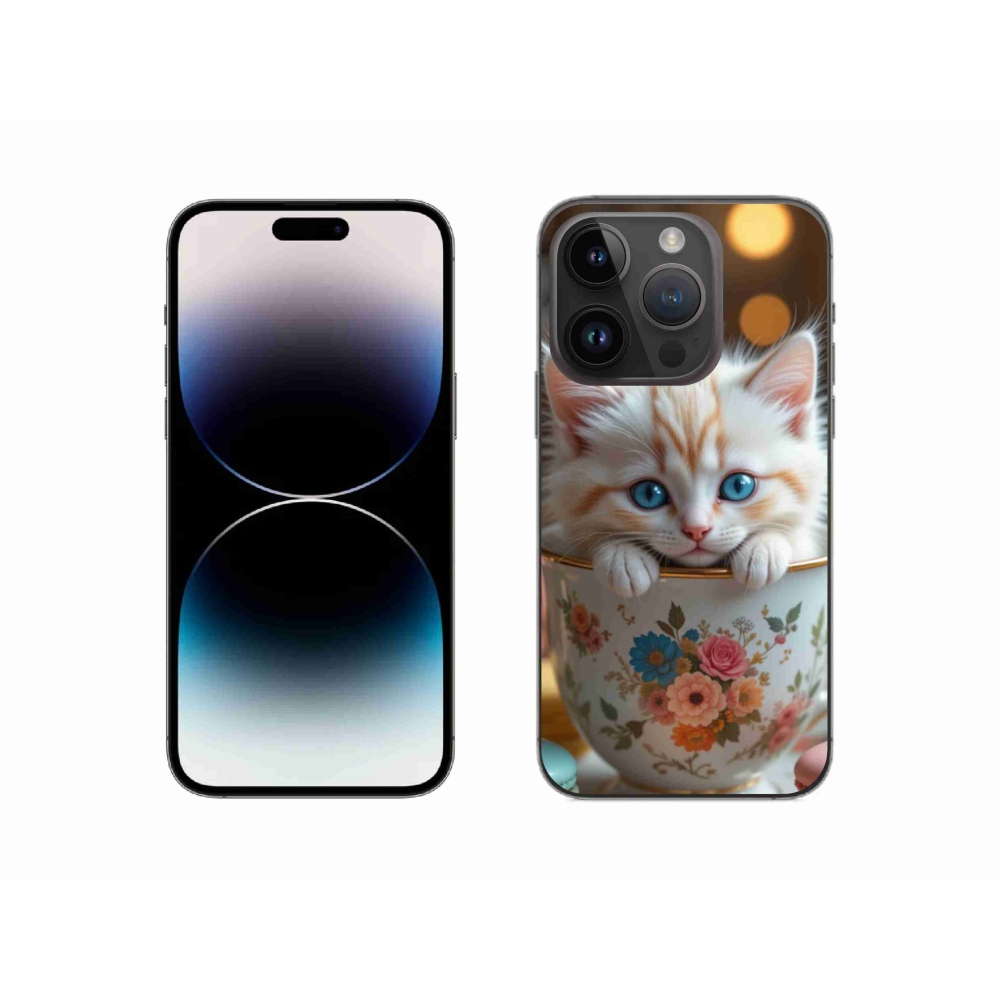 Gelový kryt mmCase na iPhone 14 Pro - roztomilé kotě 6