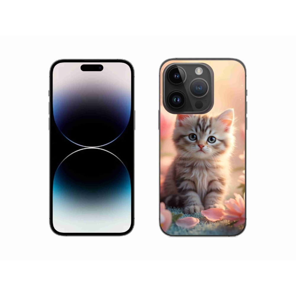 Gelový kryt mmCase na iPhone 14 Pro - roztomilé kotě 8