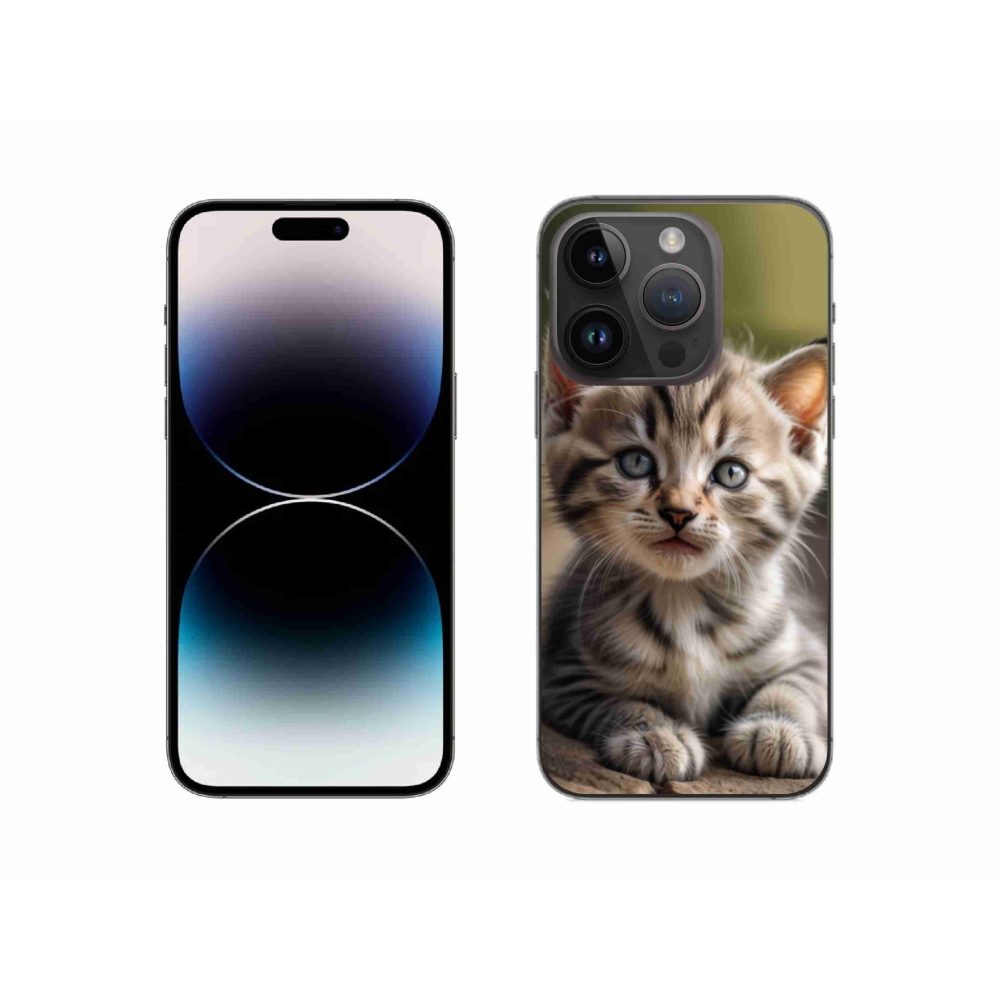 Gelový kryt mmCase na iPhone 14 Pro - roztomilé kotě 9