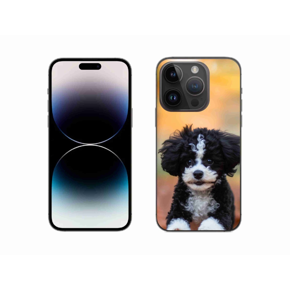Gelový kryt mmCase na iPhone 14 Pro - roztomilé štěně 2