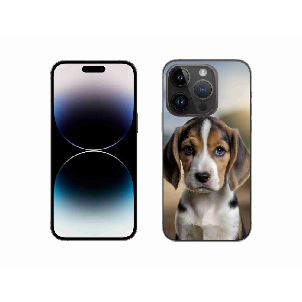 Gelový kryt mmCase na iPhone 14 Pro - roztomilý bígl