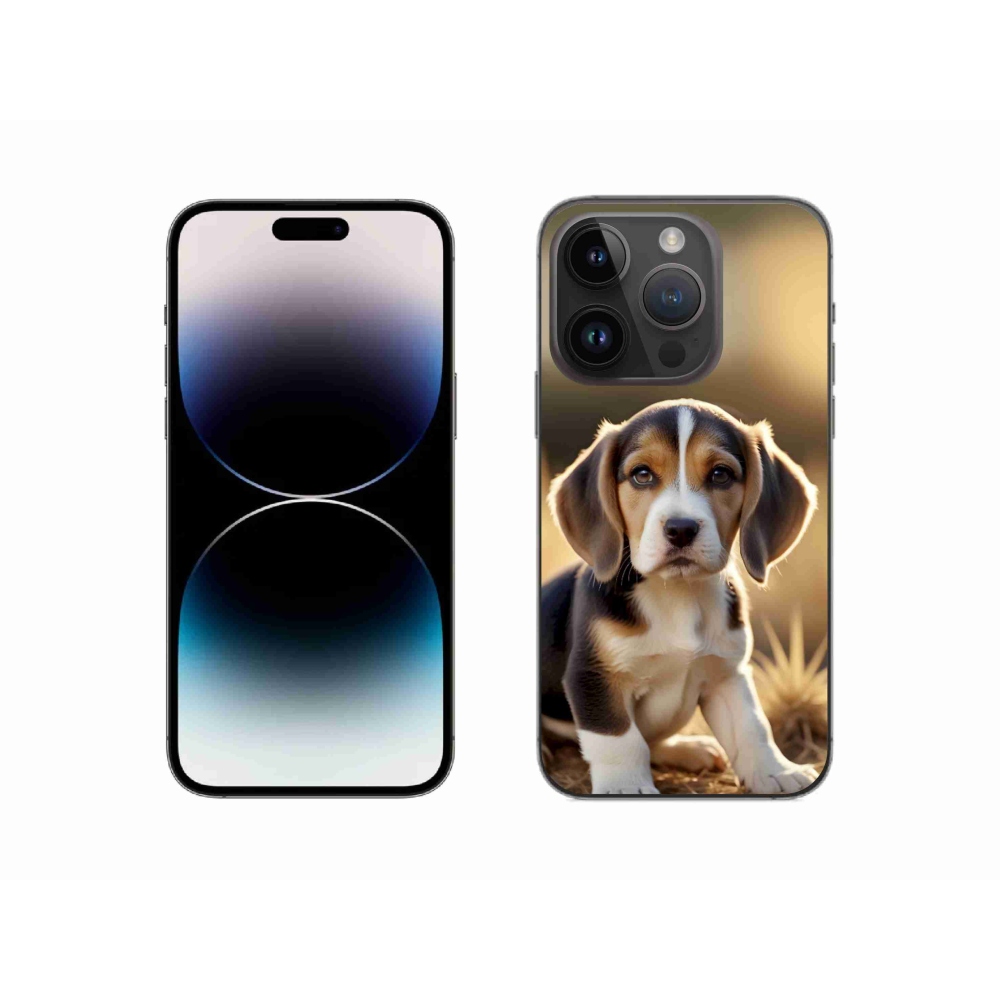 Gelový kryt mmCase na iPhone 14 Pro - roztomilý bígl