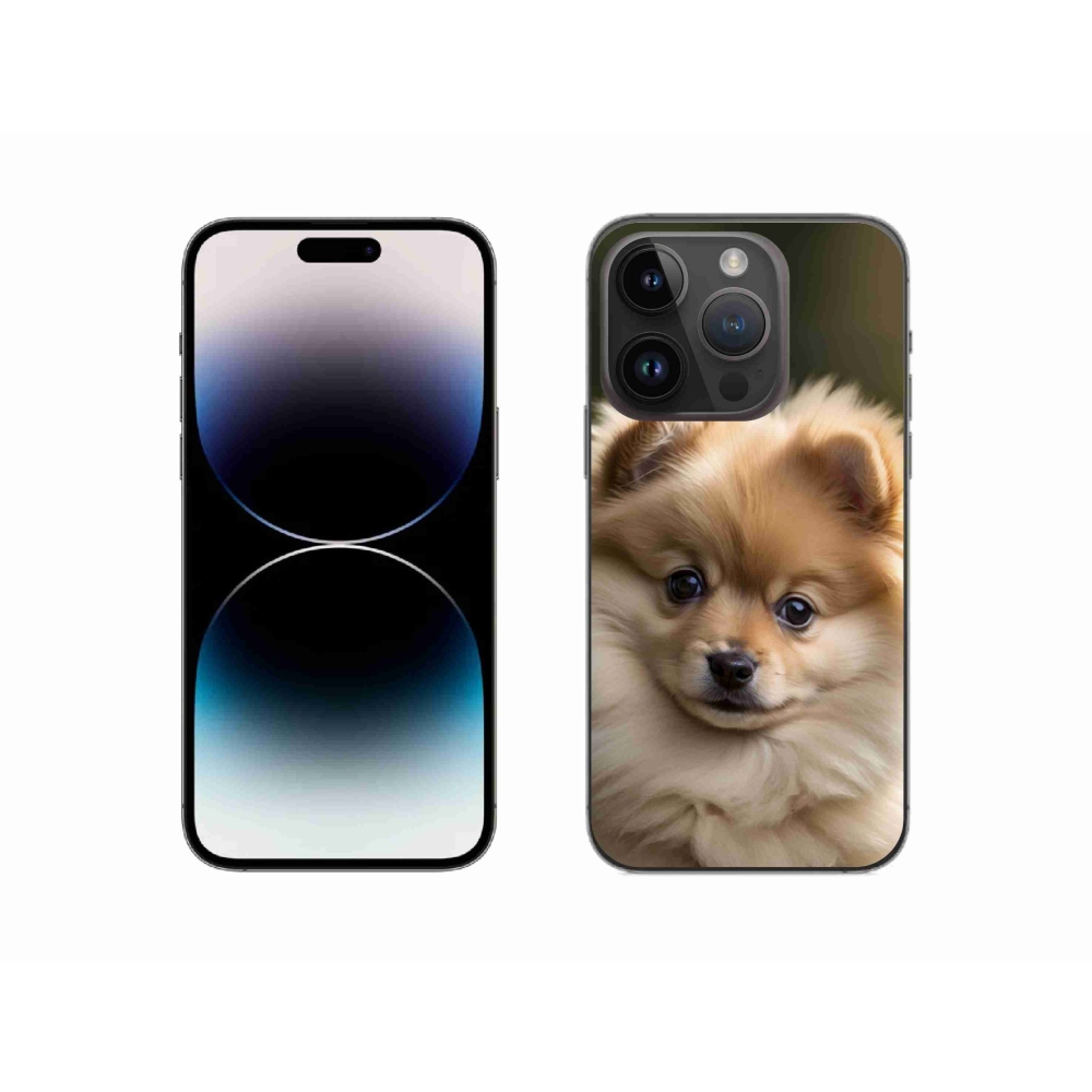 Gelový kryt mmCase na iPhone 14 Pro - roztomilý pomeranian 2