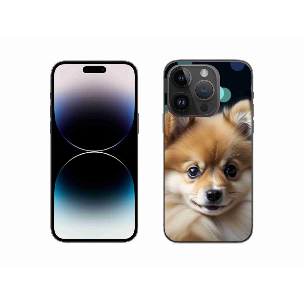 Gelový kryt mmCase na iPhone 14 Pro - roztomilý pomeranian