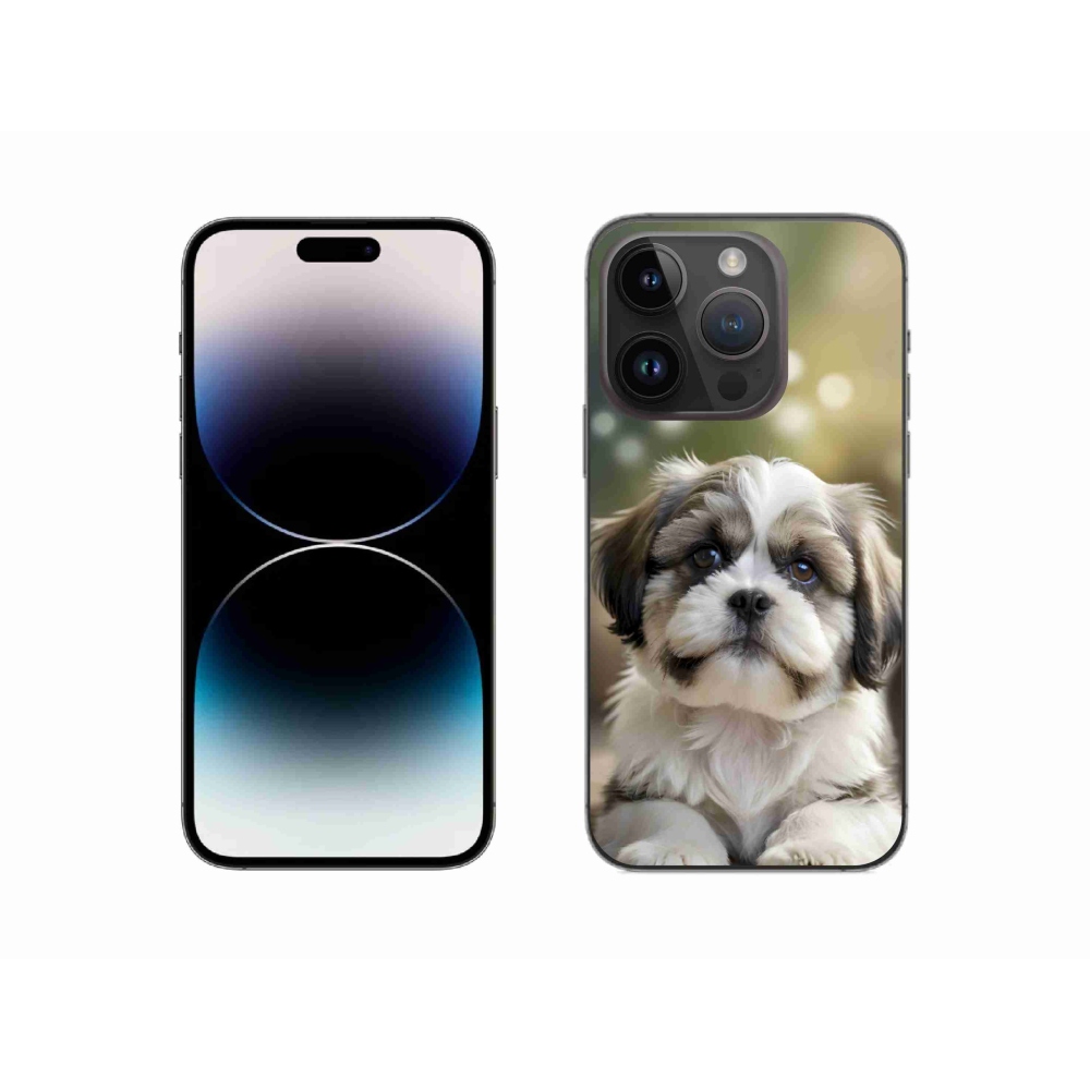 Gelový kryt mmCase na iPhone 14 Pro - roztomilý shih-tzu