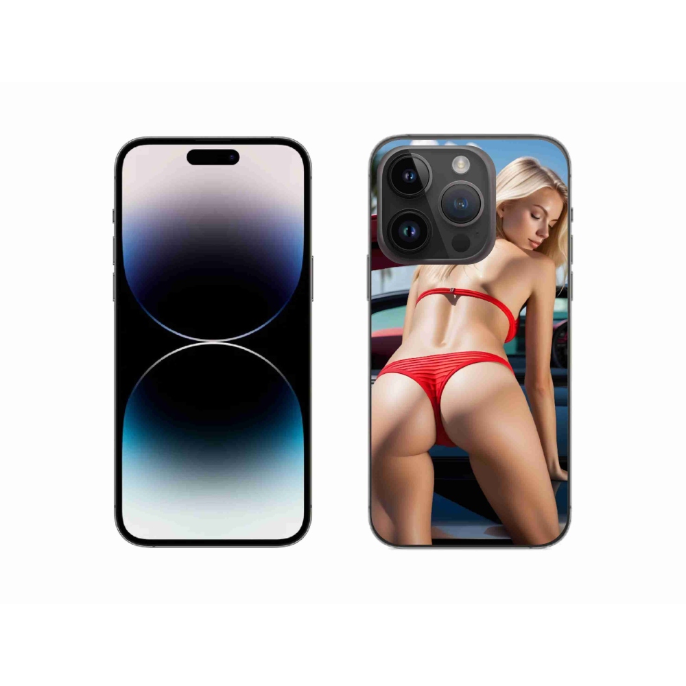 Gelový kryt mmCase na iPhone 14 Pro - sexy žena 2