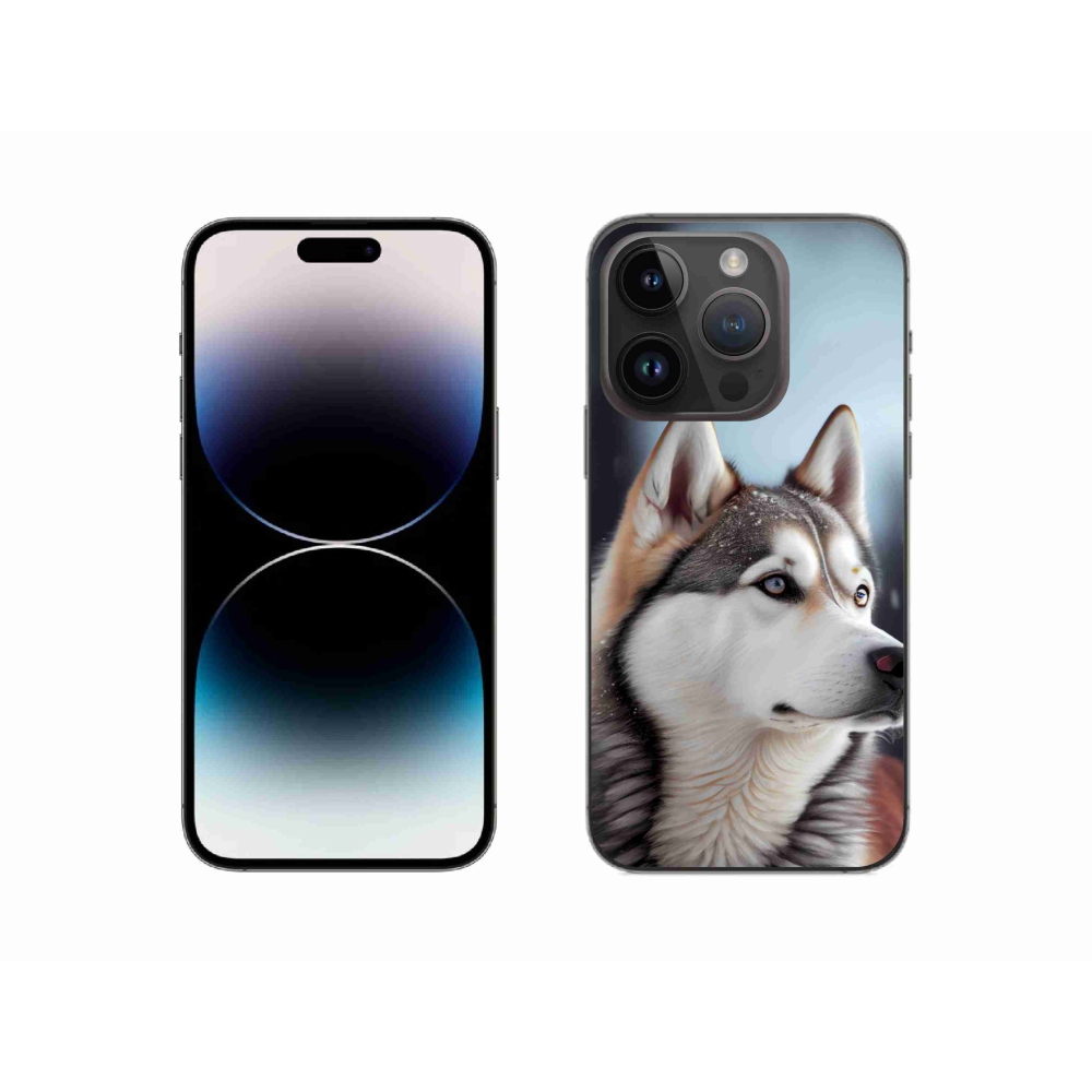 Gelový kryt mmCase na iPhone 14 Pro - sibiřský husky