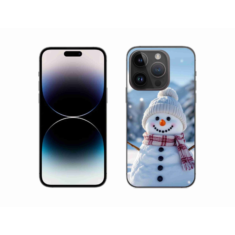 Gelový kryt mmCase na iPhone 14 Pro - sněhulák 3