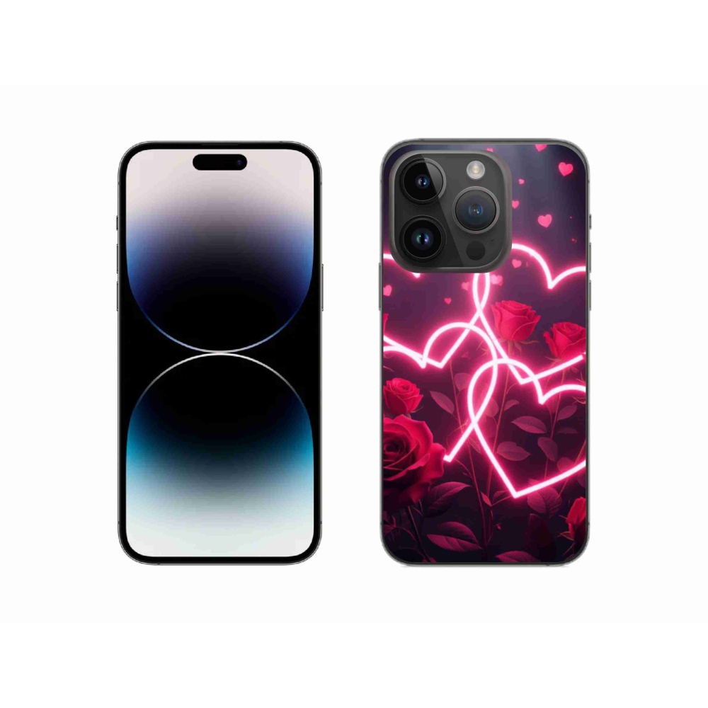 Gelový kryt mmCase na iPhone 14 Pro - srdce lásky