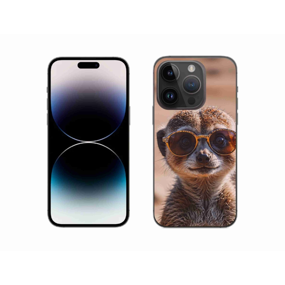 Gelový kryt mmCase na iPhone 14 Pro - stylová surikata
