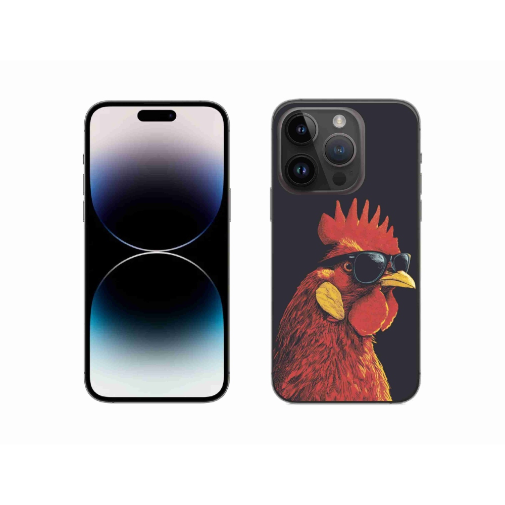 Gelový kryt mmCase na iPhone 14 Pro - stylový kohout