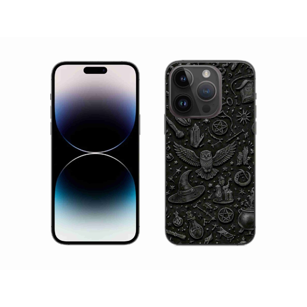 Gelový kryt mmCase na iPhone 14 Pro - tmavý magický svět