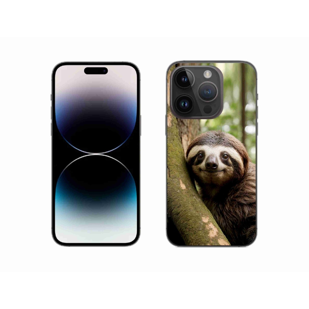 Gelový kryt mmCase na iPhone 14 Pro - usměvavý lenochod
