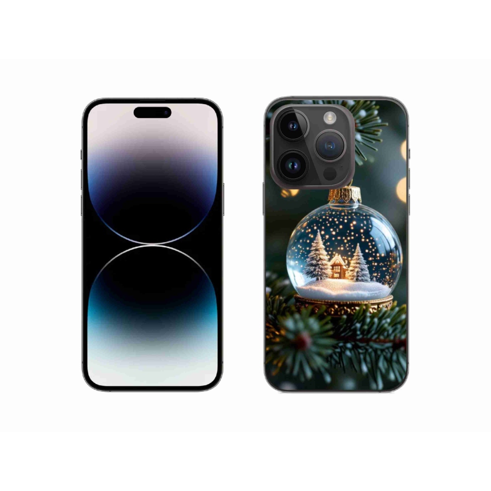 Gelový kryt mmCase na iPhone 14 Pro - vánoční koule 2