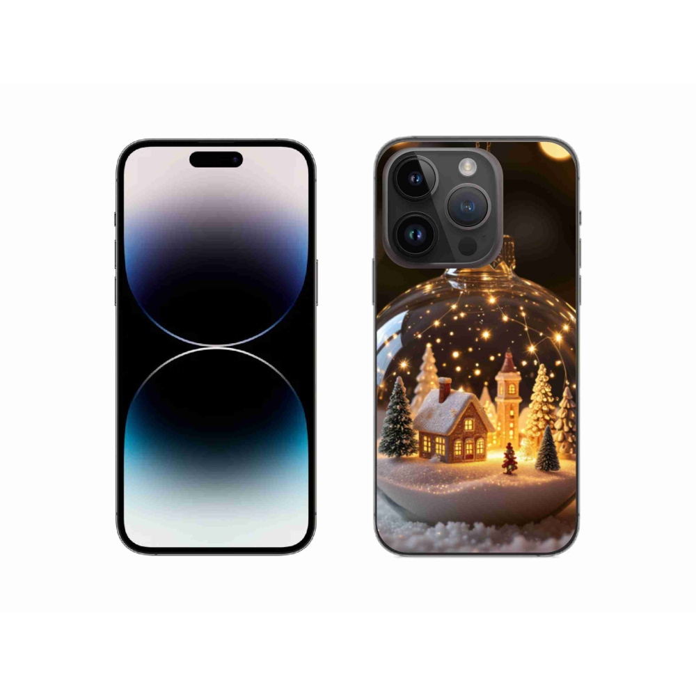 Gelový kryt mmCase na iPhone 14 Pro - vánoční koule 3