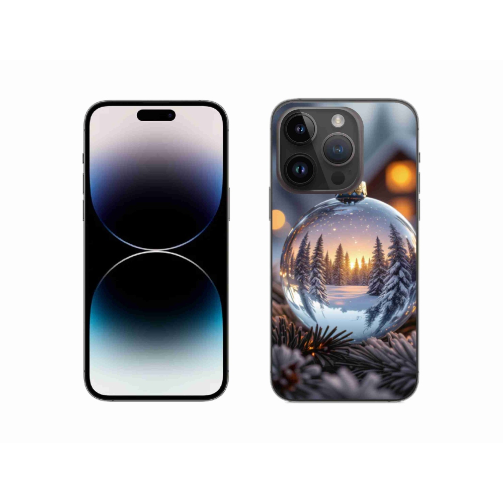 Gelový kryt mmCase na iPhone 14 Pro - vánoční ozdoba