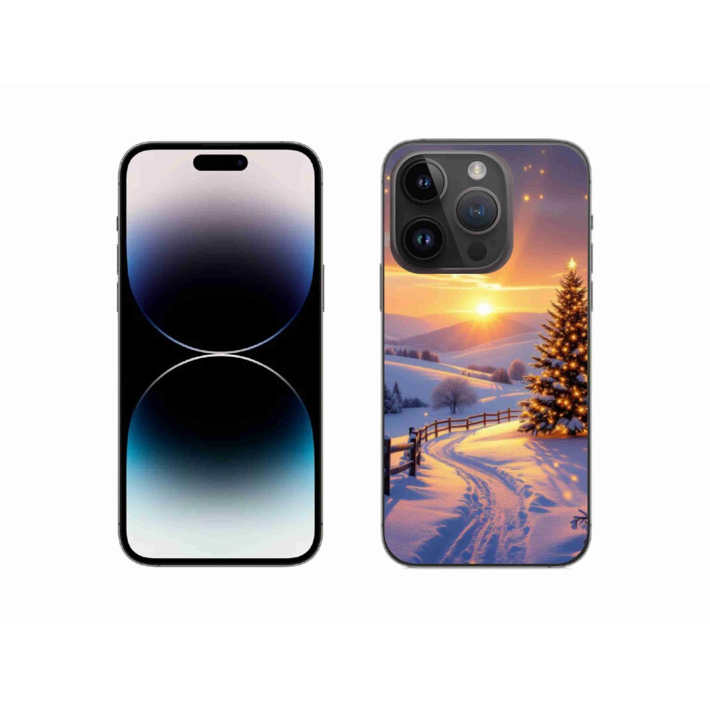 Gelový kryt mmCase na iPhone 14 Pro - zimní krajina