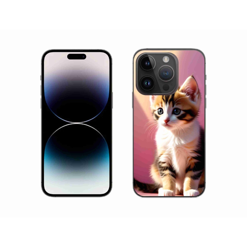 Gelový kryt mmCase na iPhone 14 Pro - zvědavé kotě 2