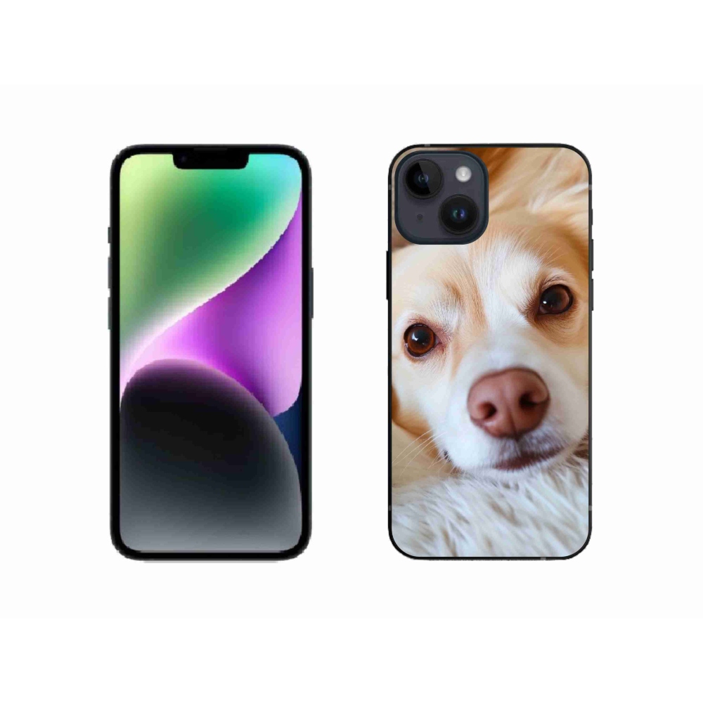 Gelový kryt mmCase na iPhone 14 - Roztomilá čivava