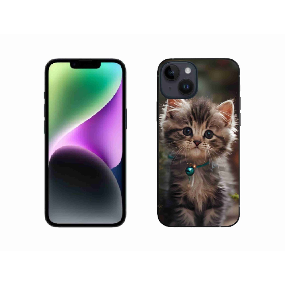 Gelový kryt mmCase na iPhone 14 - roztomilé kotě 11