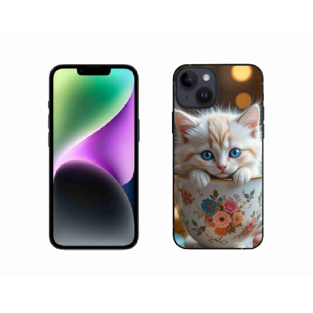 Gelový kryt mmCase na iPhone 14 - roztomilé kotě 6