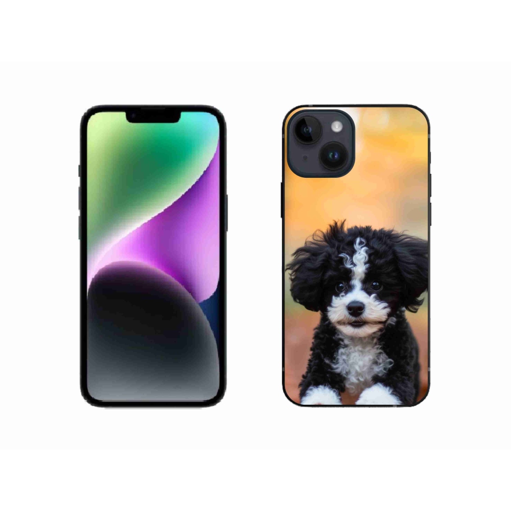 Gelový kryt mmCase na iPhone 14 - roztomilé štěně 2