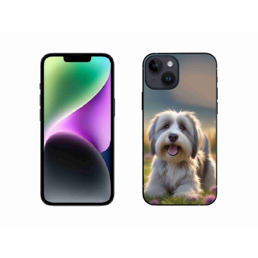 Gelový kryt mmCase na iPhone 14 - roztomilý havanský psík