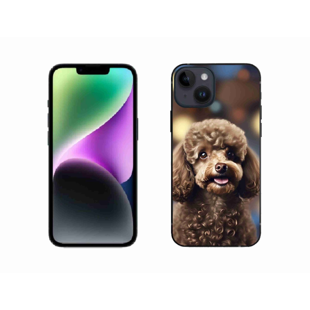 Gelový kryt mmCase na iPhone 14 - roztomilý pudl