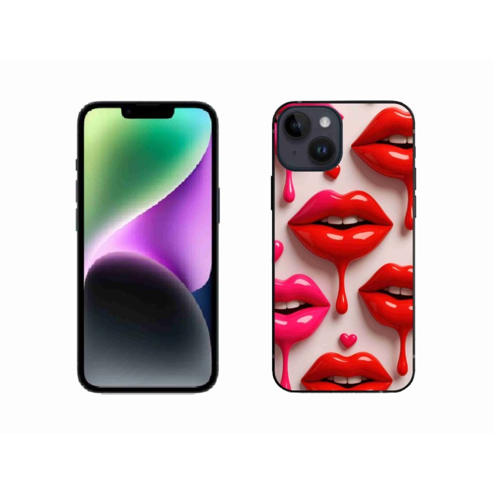 Gelový kryt mmCase na iPhone 14 - rty 2