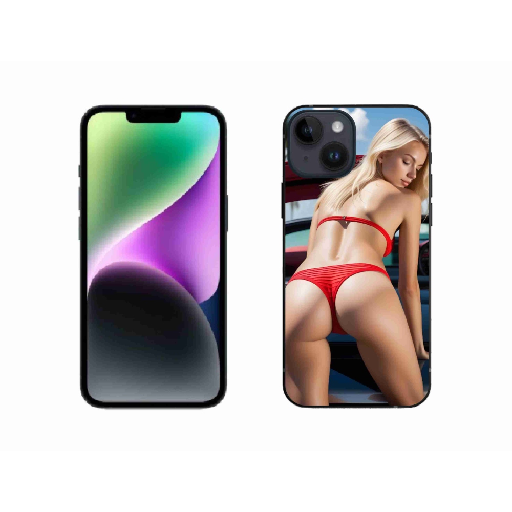 Gelový kryt mmCase na iPhone 14 - sexy žena 2